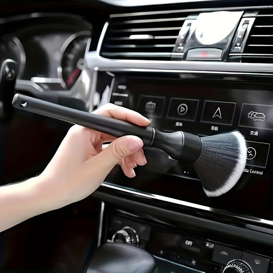 2pcs Car Detailing Brush, Ultra Soft Car Detail Brush Kit for Elegant Surfaces, Auto Scratch-Free Cleaner Kit for Car Interior & Exterior, Wheels, Dashboard, Engine Bay (Long+Short Handle)