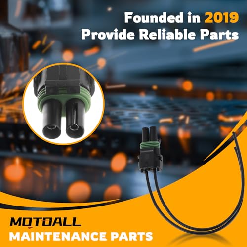 MOTOALL Weather Pack 2 Pin Connectors Male & Female Socket Wiring Harness Plug Wire Pigtail Loom 12-16 AWG 20Amp for Cars Trucks Motorcycle Boat Trailer Marine Jetski 12010973 & 12015792