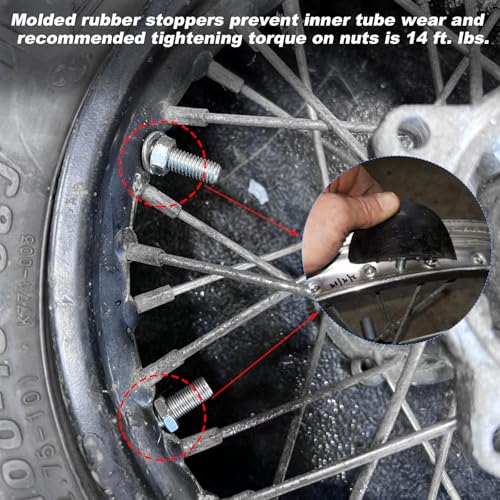 KVAEY Motorcycle Wheel Rim Lock, 1.6" Tire Clamp Wheel Lock with Molded Rubber Stoppers Prevent Inner Tube Wear, Motorcycle Rim Lock Replacement for Motocross Dual Sport Dirt Bike (1.6", 1 PCS) - size: 1 Piece, style: 1.6"