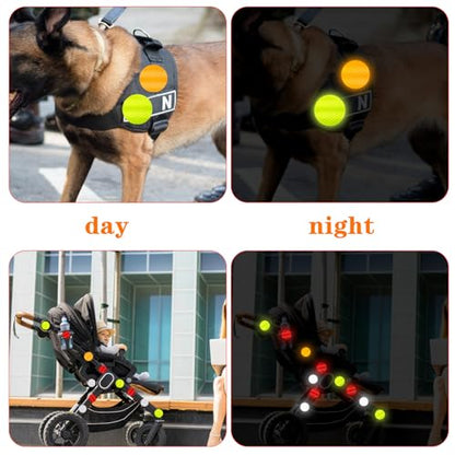Ymapinc 40Pcs Dot Reflective Tape Sticker Warning Reflector Stickers Safety Night Visibility Waterproof Reflector Sticker for Vehicle, Bicycles, Motorcycles, Clothing