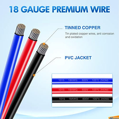 Nilight 3Pin Electrical Wire Connectors Male and Female Plug Socket Quick Disconnect Waterproof Play Terminals for Automotive Cars Trucks Motorcycles Marine Boats - size: 3Pin Wire Harness 10Sets