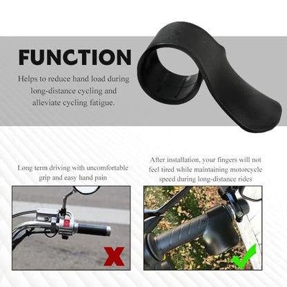 Motorcycle Throttle Assist, Cruise Control Grip Handlebar Black, Motorcycle Handlebar Throttle Long-Distance Supplies, Universal Cruise Control Assist Mounted Rocker Stopper Fit Street Bikes