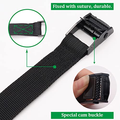 4 PCS 1" x 4ft Battery Tie Down Strap kit,Battery Hold Down Strap with Stainless Steel Cam Buckle for Boats, Luggage Belt, Cars - size: 1'' x 48''-4pcs