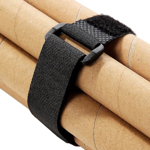 20 Pack(8"-12"-16") Reusable Fastening Cable Straps,Adjustable Multi-Purpose Hook and Loop Straps Nylon Cable Ties for Wire Cable Management Home Office Garage Outdoor Organization - size: (8''-12''-16'') x 1'' (Black)