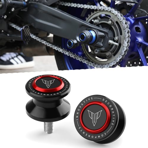 Swingarm Spools Fit For MT09 MT03 MT10 MT125 MT125-2023 2024 2025 | MT07-2023 (NOT FOR 2024 +) Rear Frame Stand MT09 Swingarm Spools 2024 MT09 Accessories RD - color: red, size: MT