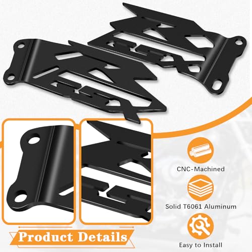Foot Pegs Heel Plates Guard Protector for Suzuki GSX-R 1000 2003-2016, GSXR 600/GSXR-750 2006-2016 - color: Black