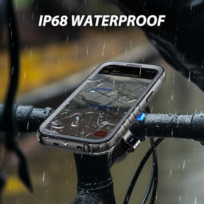 SPORTLINK Bike Phone Holder for iPhone 15 - Motorcycle Phone Mount [Aluminium][360° Rotatable][1s Quick Release][IP68 Waterproof] Bicycle Motorbike Handlebar Cell Phone Holder