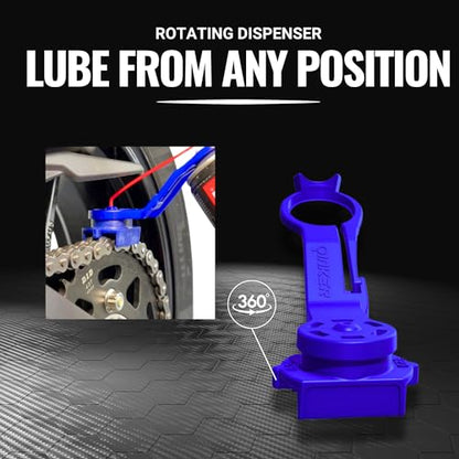 Oinker Motorcycle Chain Lube Applicator | Mess-Free Chain Wax, Chain Cleaner Attachment | for 525 Chain Size - size: 525 Chain