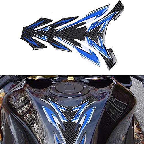 Motorcycle Tank Pad, Real Carbon Fiber Motorcycle Gas Tank Pad Protector Sticker Decal Replacement Direct Pasting Self Adhesive Motorcycle Stickers and Decals
