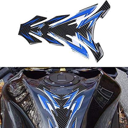 Motorcycle Tank Pad, Real Carbon Fiber Motorcycle Gas Tank Pad Protector Sticker Decal Replacement Direct Pasting Self Adhesive Motorcycle Stickers and Decals