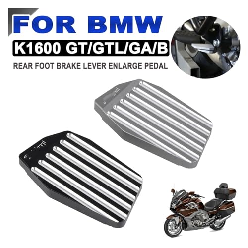 Pedals Footrest Motorcycle Rear Foot Brake Lever Peg Pad Extension Enlarge Extender For BM&W K1600GT K1600GTL K1600B K1600GA K1600 GT GTL B 2020, Gray - color: Gray
