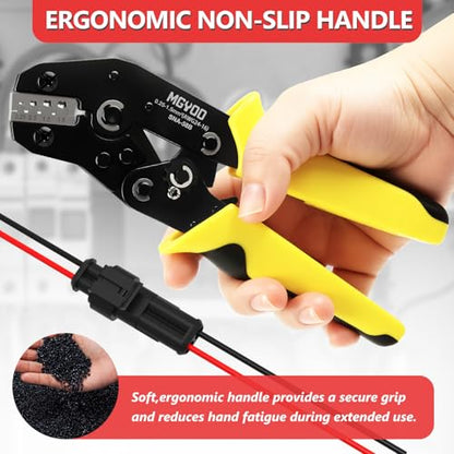 993PCS 68 Sets Automotive Weatherpack Connector Kit with Crimper 1/2/3/4/5/6 Pin Waterproof Auto Electrical Wire Connectors Weather Pack Connectors Crimping Tool 20-14 AWG - size: 1-6pin-68Pack