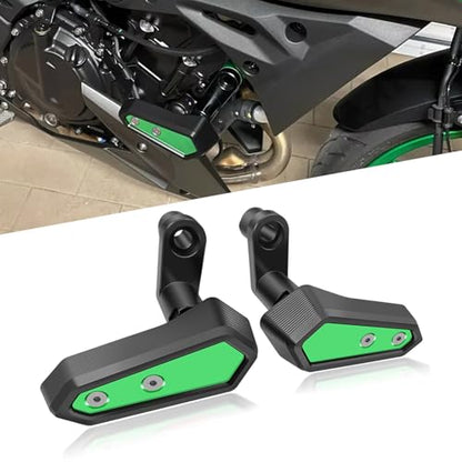 for NINJA500 Z500 SE Ninja 500 z500 se 2024 2025 2026 Accessories Engine Anti-Fall Protection Cover Motorcycle Body Anti-Fall Block Side Cover Protection Frame Slider Impact Engine Drop pad (Green) - color: Green