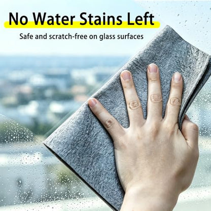 12 PCS Thickened Magic Cleaning Cloth, Reusable Microfiber Cleaning Towels, Lint & Streak Free Cleaning Rags for Windows, Cars, Mirrors