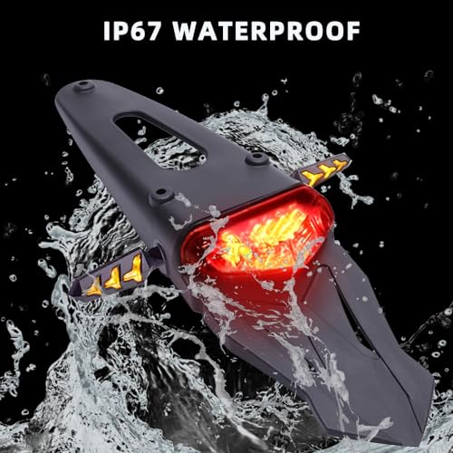 Motorcycle LED Rear Fender 12V LED Tail Light Brake Lamp with 2pcs Turn Singla Light For Off-road Motorcycle Motocross Dirt Bike