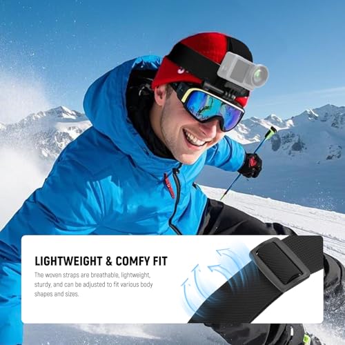 NEEWER Accessory Set Compatible with GoPro Hero Insta360 DJI AKASO Action Camera, Quick Change Head Strap Head Strap Holder, Chest Strap, Backpack Hat Clip Holder & 360° Wrist Strap for GP-75 - style: GP-75 Accessory