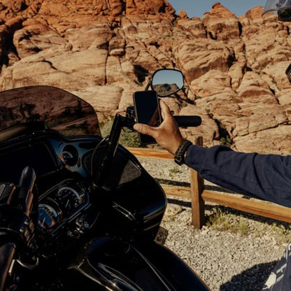 Peak Design Mobile Motorcycle Brake/Clutch Phone Mount, Qi2 Charging, SlimLink Mounting Technology, Rigid Arm, Fits a Variety of Brake and Clutch Perches, Vibration Isolator, Motorcycle Phone Mount
