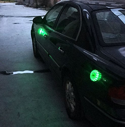 SAMDO Waterproof 9 Patterns Magnetic Beacon Lamp, Emergency Light, LED Road Flares Emergency Lights CR123A (Green)