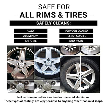 CAR GUYS Wheel Cleaner | Effective Rim and Tire Cleaner | Safe & Versatile Brake Dust Remover for Alloy, Chrome, Aluminum Rims, White Wall Tires, and More! | 18 Oz - size: 18 oz