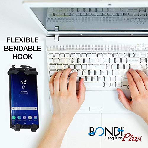 Bondi Plus Flex Phone Holder and Stand - Adjustable Flexible Silicone Case Hanging Mount for Car Bike and Desk up to 6.75" Large Cell Phones - iPhone Xs XR 11 SE - Samsung Galaxy S10 S20 - Red - color: Red