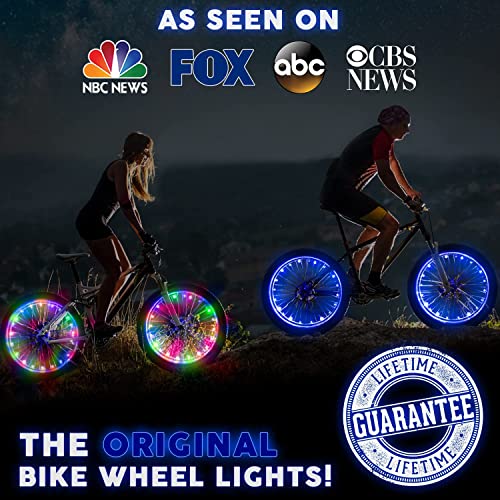 Activ Life LED Bike Wheel Lights with Batteries Included! Get 100% Brighter and Visible from All Angles for Ultimate Safety & Style (1 Tire Pack) - color: Gold