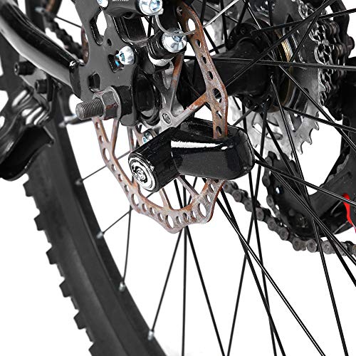 Wheel Lock, Disk Brake Alarm for Metal Bike Lock Disc Brakes Theft Locks, Disk Brake Alarm for with Plastic Frame and Keys, Black (Black) - color: Black