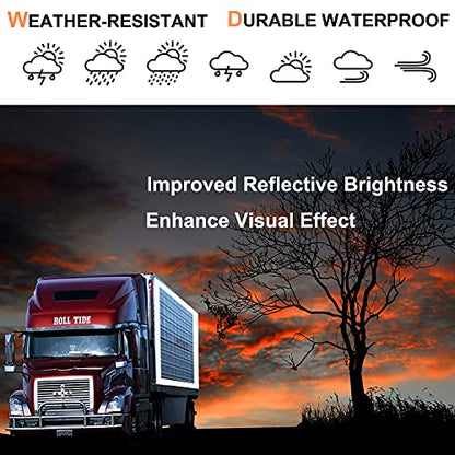 DOT-C2 Reflective Tape,White Silver 2Inch X30 Feet Waterproof Conspicuity Safety Tape,Trailer Self Adhesive Warning Caution Reflector Tapes for Car Trucks Trailer Vehicle Outdoor