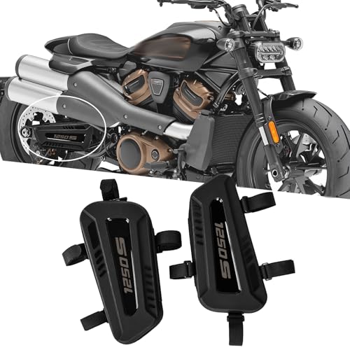 For Sportster S 1250 RH 1250S RH1250S Motorcycle waterproof saddle bag triangular hard shell side bag left and right two 2L large capacity storage bag (1250 (with logo)) - color: 1250 (with logo)