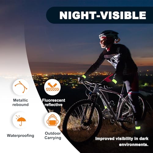 30 Pcs Reflector Band Snap Bracelet, Reflective Arm Bands, High Visibility Slap Safety Bands for Night Jogging Cycling Running Night Working Hiking