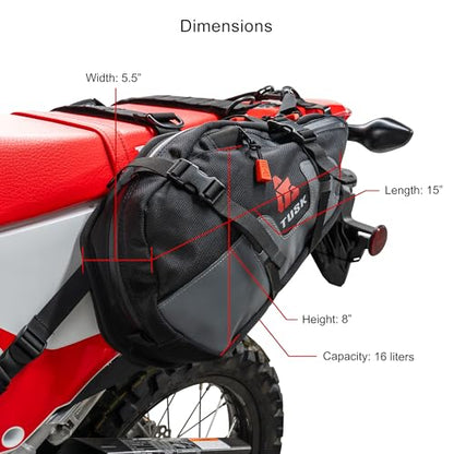 TUSK Traverse Pannier Bags - size: Base System w/ Dry Duffel Tail Bag