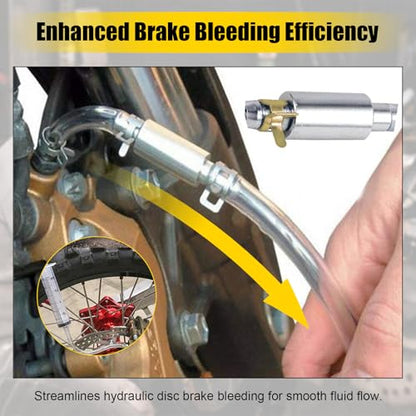 Brake Bleed Kit,Brake Fluid Bleeder Kit,Hydraulic Disc Clutches Bleeding Kit Includes 100ml Syringe 50cm Hose and 2*One Way Check Valve Tube Bleeding Tool for Motorcycle Scooters