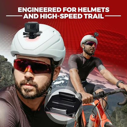 Adhesive Mounts - 3X Curved & 3X Flat Mounts with 3M Sticky Pads - for Your Helmet/Bike/Board/Car - Compatible with All GoPro Hero 13/12/11/10/9/8/7/6/5/4/3+/3/2/1 Models - 1 Year Warranty