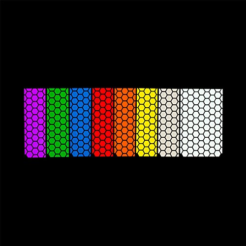 RydeSafe Reflective Decals - Hexagon Kit - Large - color: Green