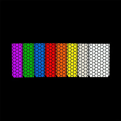 RydeSafe Reflective Decals - Hexagon Kit - Large - color: White