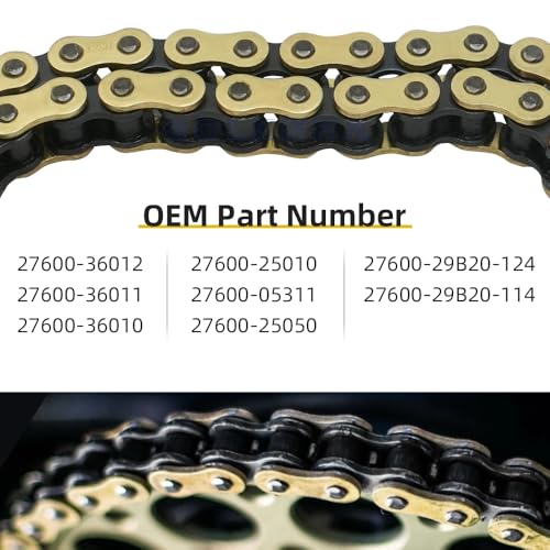 428H Drive Chain 114 Link with 6pcs Connecting Master Link Compatible with 50cc 70cc 90cc 110cc Motorcycle Bike ATV Quad Go Kart 4 Wheeler Seamless Small Tube with Chain Breaker - size: 114 Link