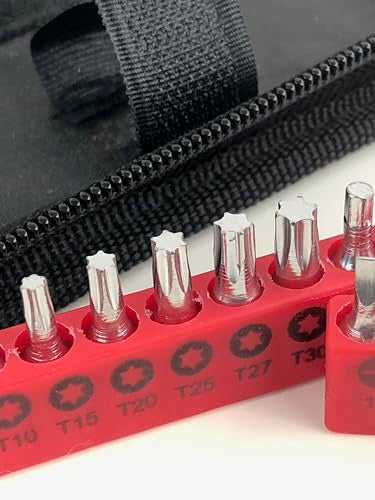 Apollo Tools 56 Piece Compact Metric Auto Tool Set in Zippered Case, Small Mechanic Tool Set for Car Emergency, Motorcycle Repair on the Road, Great for Travel Tool Needs - Red - DT9775 - style: Metric (Automotive)