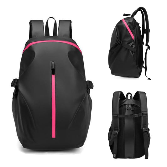 Motorcycle Backpack,Reflective Motorcycle Helmet Bag Backpack for Men Women, Large Capacity Waterproof Travel Backpack Shoulder Bag (Pink) - color: Pink