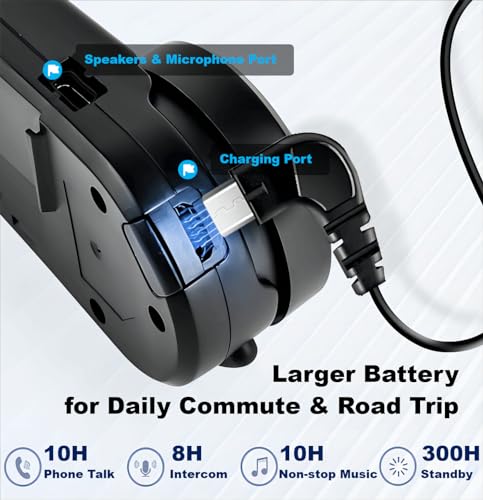 Fodsports FX6 Motorcycle Bluetooth Headset, 6 Riders Group Motorbike Bluetooth Intercom, 1000M Motorcycle Helmet Communication Systems/Voice Dial/Universal Pairing/FM Radio(1 Pack) - size: 1 Pack FX6