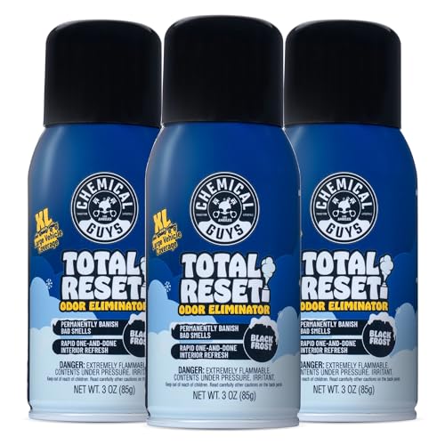 Chemical Guys Odor Eliminating Fogger 3 Pack – Black Frost Scent, 3 Oz Each – Set-and-Forget System to Remove Smoke, Pet, Gym, and Food Odors in Cars, Trucks, SUVs - size: 3 Fl Oz (Pack of 3)
