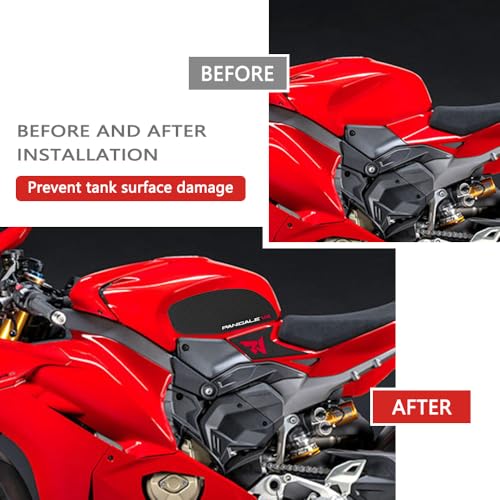 for Panigale V4 V4S Panigale v4s 2025 Tank Pad Protector Motorcycle Sticker Decal Air Knee Grip Tank Traction Pad Side Accessories