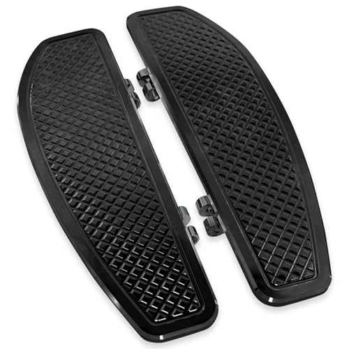 Stretched Anti-Slip Extended Stretched Driver Rider Foot board Floorboards for Harley Road King/Road Glide/Touring/Street Glide/Electra Glide/Ultra 1986-2023, Softail 1986-2017,Black - color: Driver Floor Board-Black