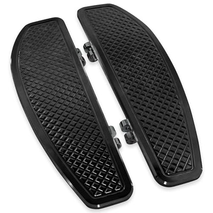 Stretched Anti-Slip Extended Stretched Driver Rider Foot board Floorboards for Harley Road King/Road Glide/Touring/Street Glide/Electra Glide/Ultra 1986-2023, Softail 1986-2017,Black - color: Driver Floor Board-Black