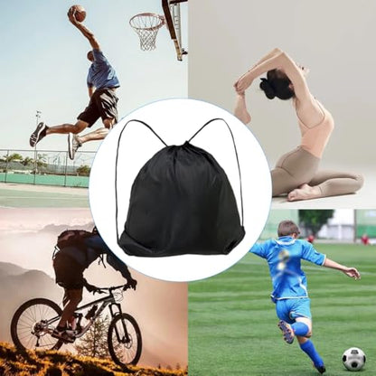 Drawstring Backpack,Motorcycle Helmet Bag Waterproof,Drawstring Helmet Bag for Sports, Folding Sport Backpack,Motorcycle PE Bag Helmet Bag for Travel, Swimming, Beach (Black)