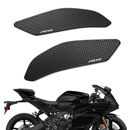 Yamaha YZF R9 2025 Fuel Tank Pad Anti-Slip Knee Grip Traction Pad | Protective Sticker for YZF-R9 Side Gas Tank | Motorcycle Accessories | Rubber Material | Black