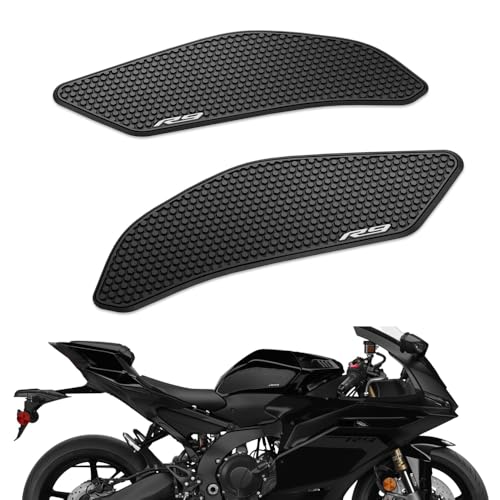 Yamaha YZF R9 2025 Fuel Tank Pad Anti-Slip Knee Grip Traction Pad | Protective Sticker for YZF-R9 Side Gas Tank | Motorcycle Accessories | Rubber Material | Black