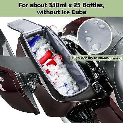 HODRANT Motorcycle Saddlebag Cooler, Leakproof Side Bag Liner Compatible With Harley Davidson 1993-2022 Touring Hard Saddlebag, Waterproof Insert Organizer, 1 Bag
