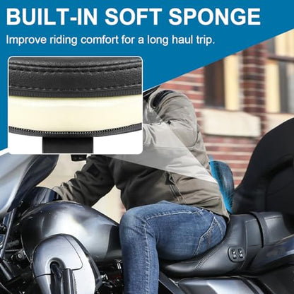 Adjustable Plug-in Driver Backrest Sissy Bar w pad Custom Compatible with for 1997-2024 Harley Touring Models Street Glide Road Glide Electra Glide Road King Detachable Rider Backrest - size: A Style
