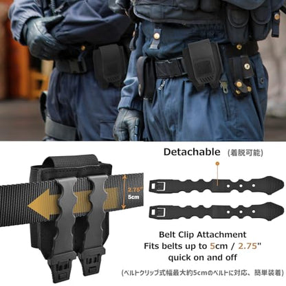 Azarxis Tactical Mini Belt Pouches, Multi-Purpose Small Battery Case Compact Utility EDC Card Slot Holder Waist Bags Military Molle Pack Sundries Storage Pack - color: #02 Black - Style C