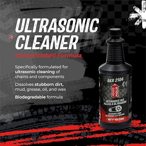 Errecom 1000 Miglia BKR 2104 Ultrasonic Cleaner Solution for Ultrasonic Machines to Deeply Clean Bike and Motorbike Components, Biodegradable and Concentrate Formula, 1 L Bottle - color: Ultrasonic Cleaner Solution