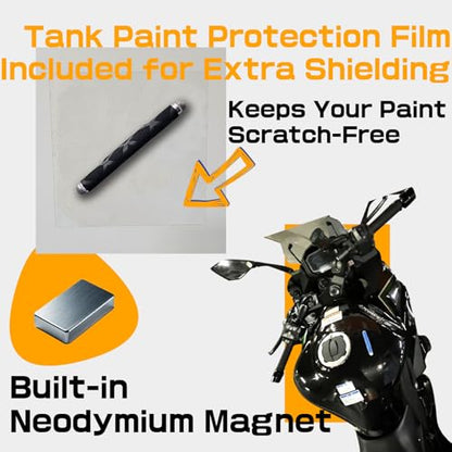 Motorcycle Stylus Pen, Magnetic Stylus for Phone, Glove-Friendly Design, Strong Magnet Hold, Helmet Mount Plate, Anti-Drop Strap, Protective Fuel Tank Film, 5 Colors - color: blue